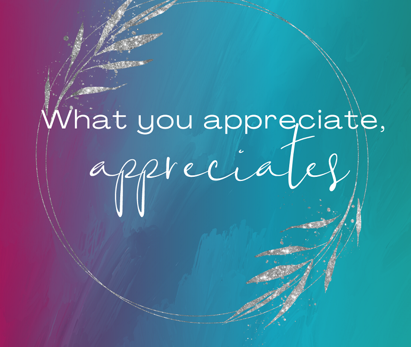 What you appreciate, appreciates